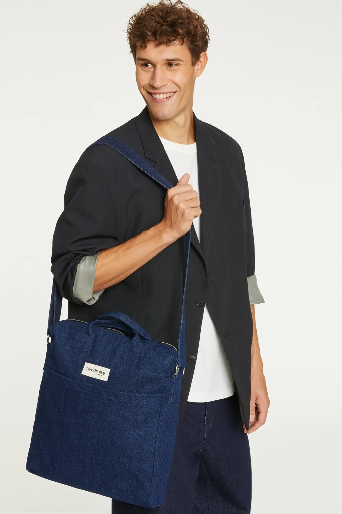 New Rivedroite Paris Achillelecitybag DenimBrutUpcyclé