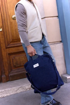 New Rivedroite Paris Achillelecitybag DenimBrutUpcyclé