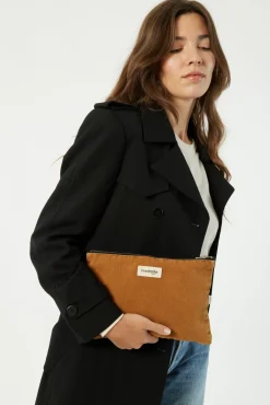 Clearance Rivedroite Paris Barbettemediumlapochette CotonupcycléBrownLeaf
