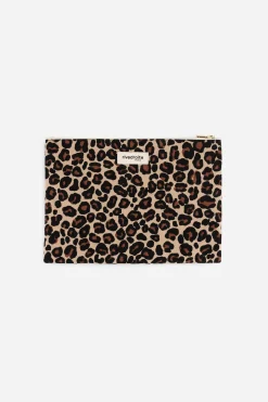 Clearance Rivedroite Paris BarbetteMediumlapochette CotonrecycléLéopardBeige