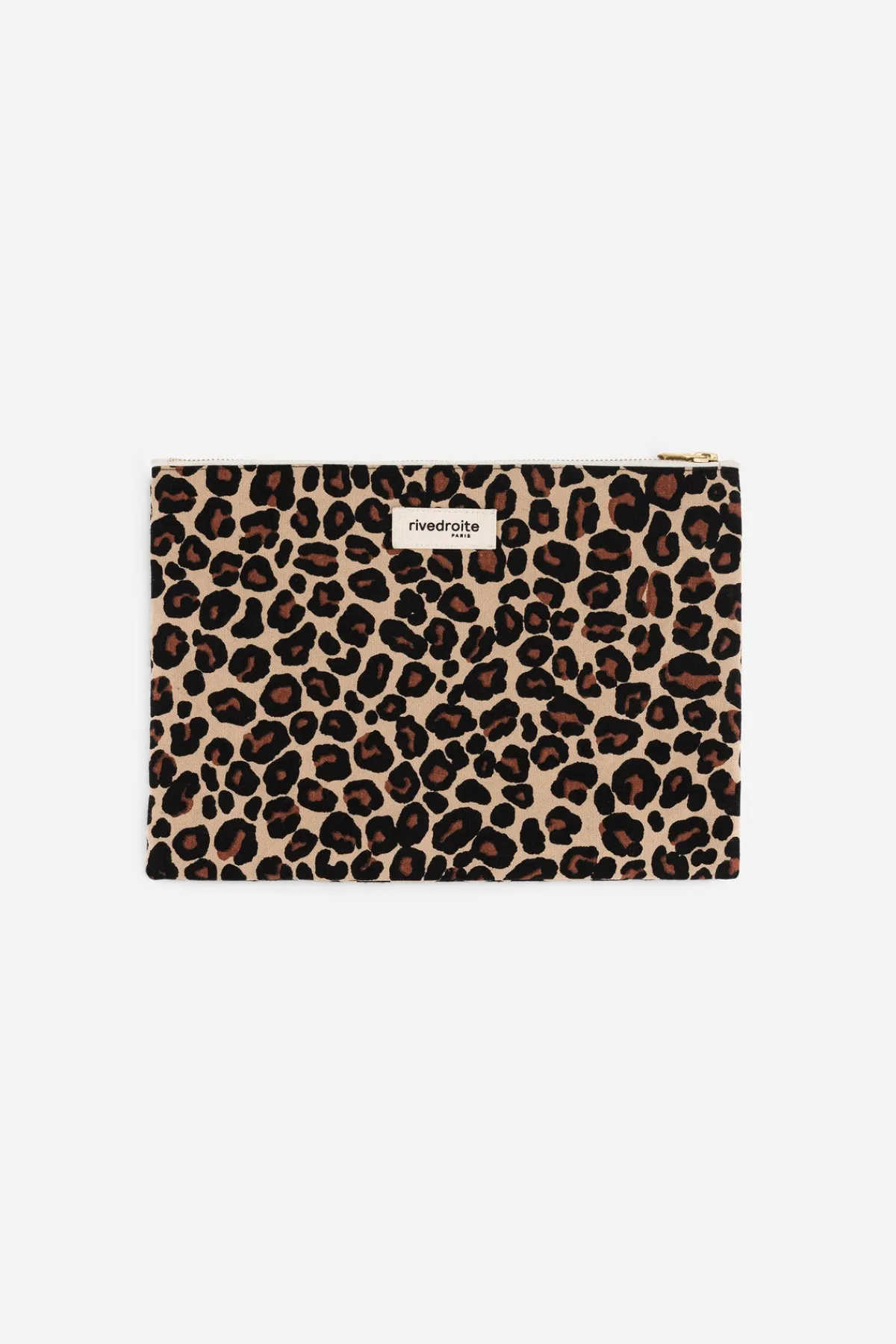 Clearance Rivedroite Paris BarbetteMediumlapochette CotonrecycléLéopardBeige