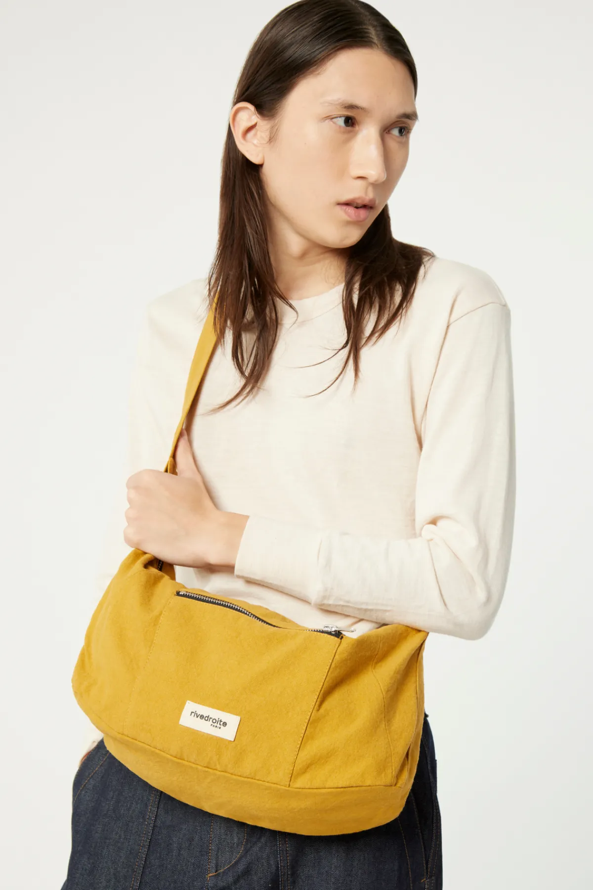 Fashion Rivedroite Paris CharlotlesacCrossbody CotonrecycléMoutarde