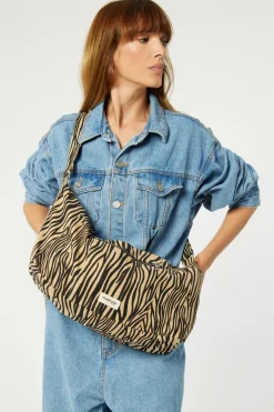 Shop Rivedroite Paris CharlotlesacCrossbody CotonrecycléZèbre