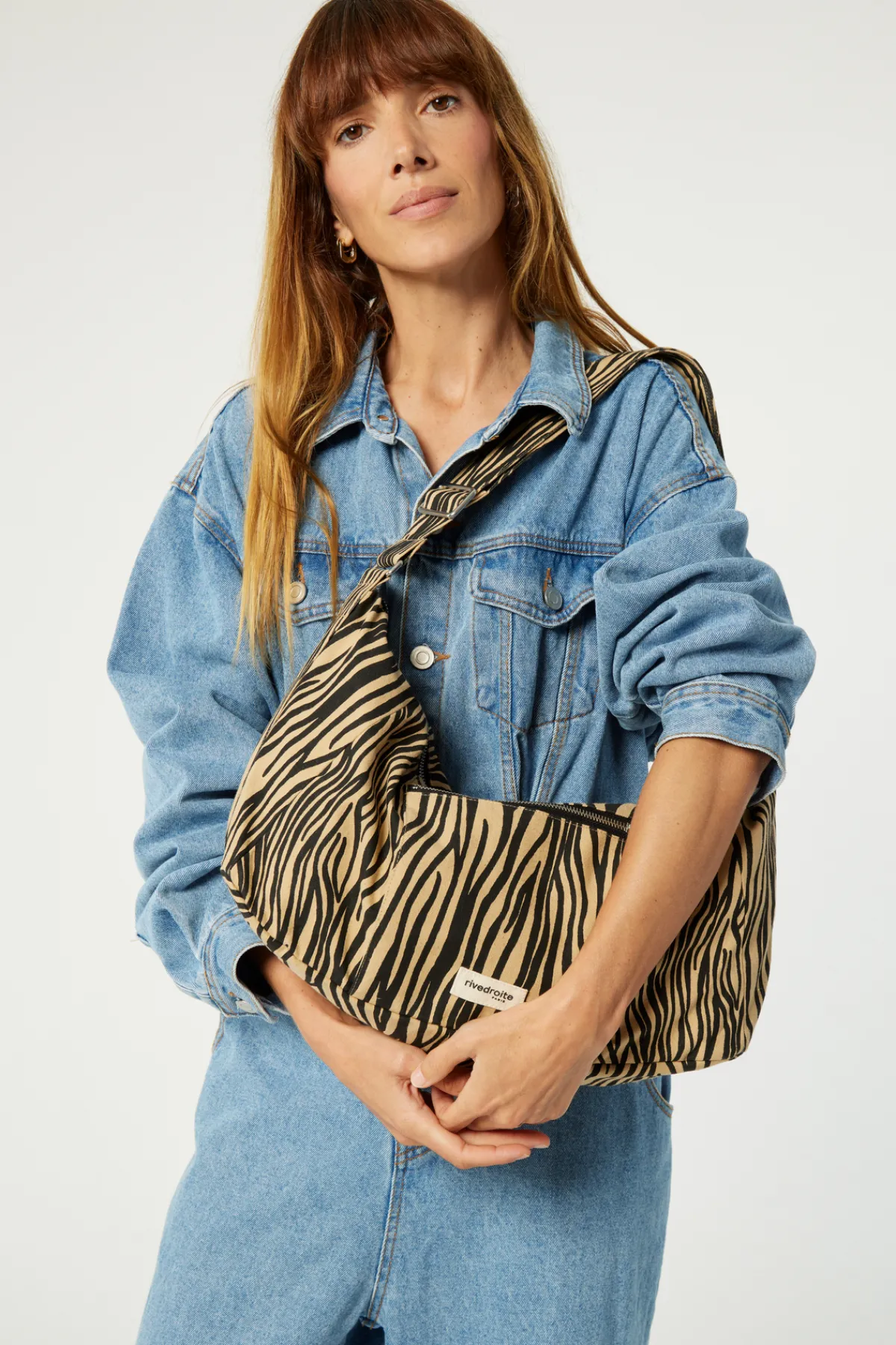 Shop Rivedroite Paris CharlotlesacCrossbody CotonrecycléZèbre