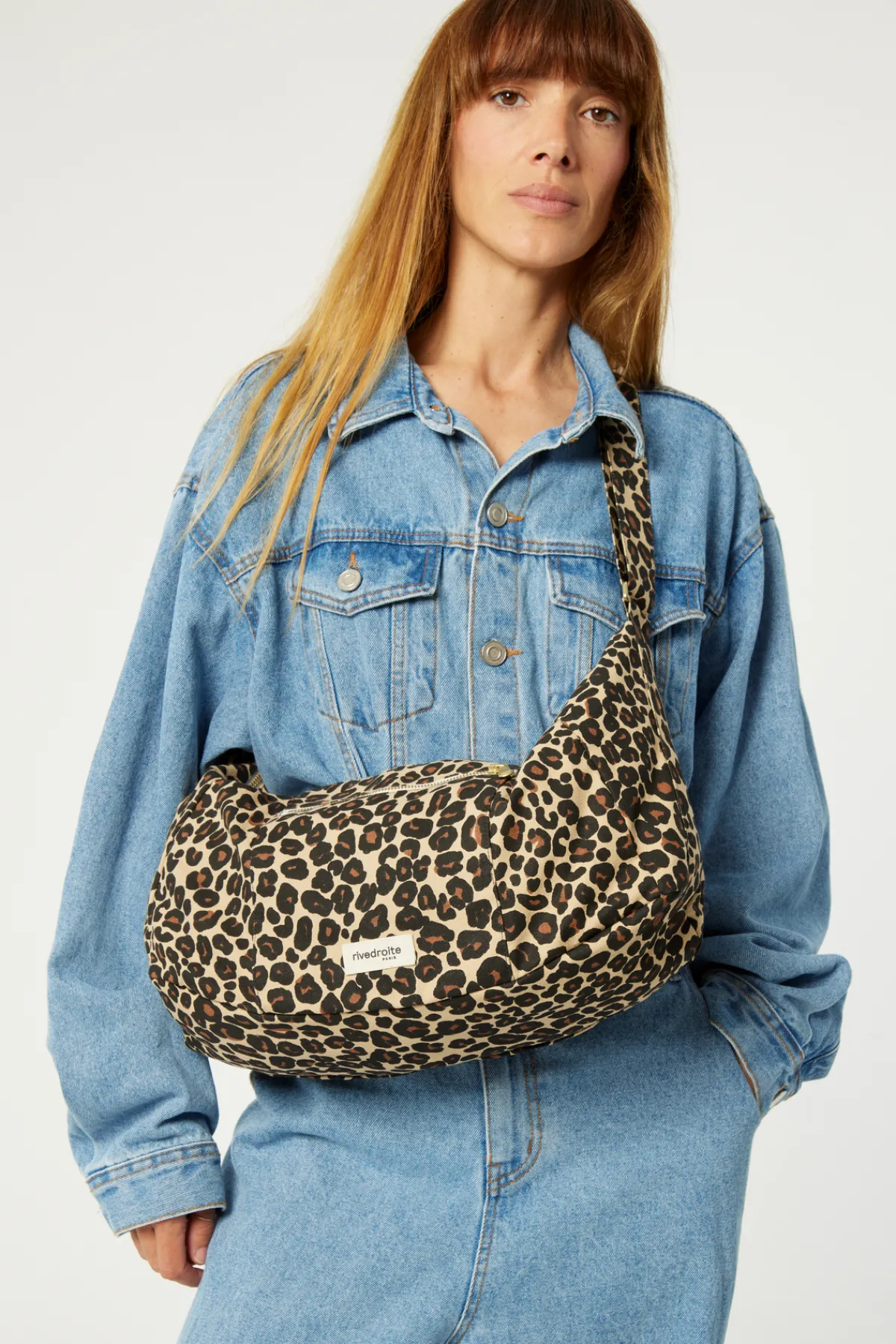 Sale Rivedroite Paris CharlotlesacCrossbody CotonrecycléLéopardBeige