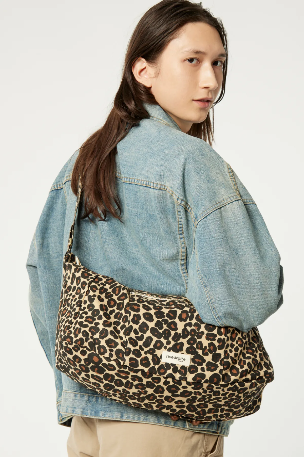 Sale Rivedroite Paris CharlotlesacCrossbody CotonrecycléLéopardBeige