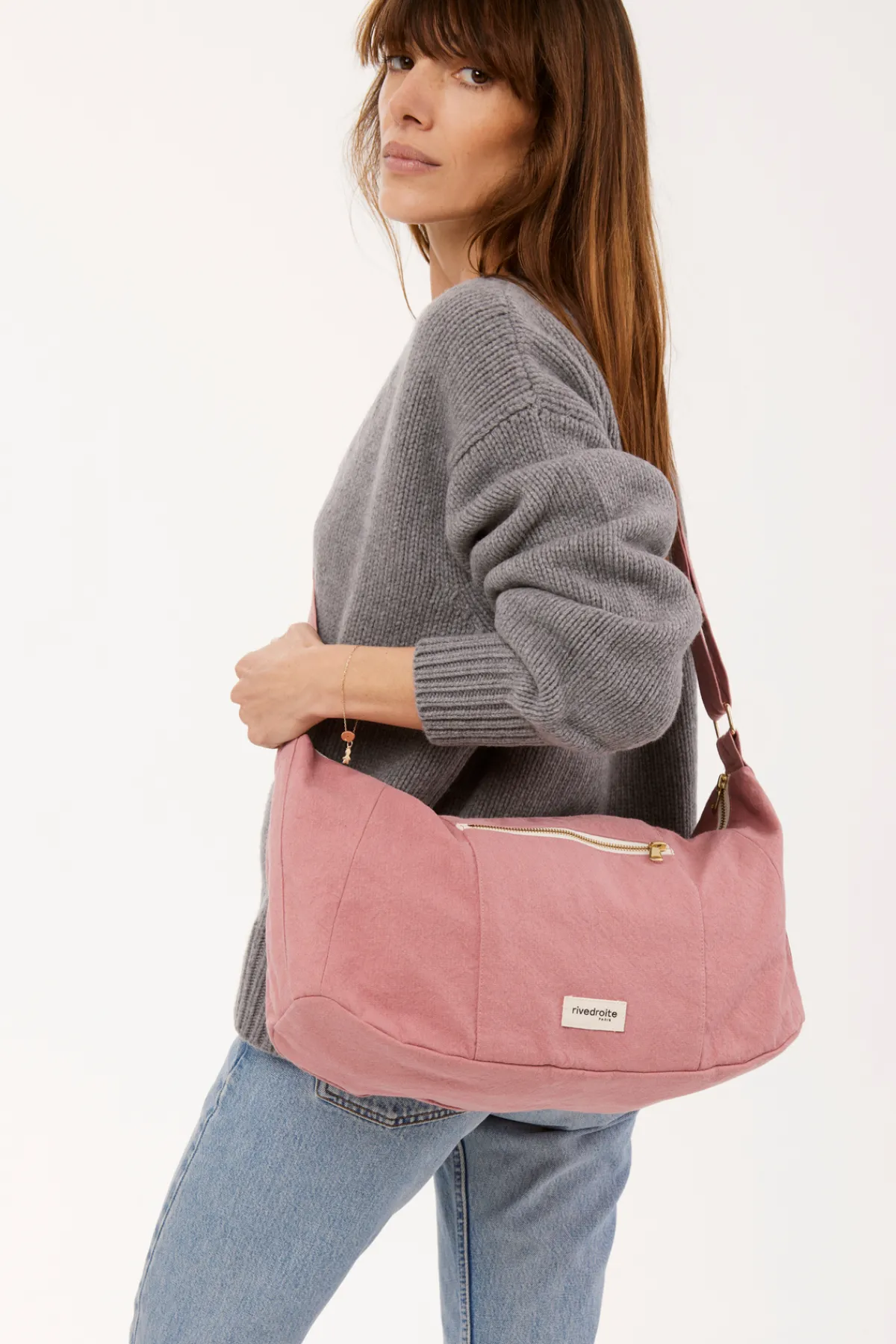 Sale Rivedroite Paris CharlotlesacCrossbody CotonrecycléBoisdeRose