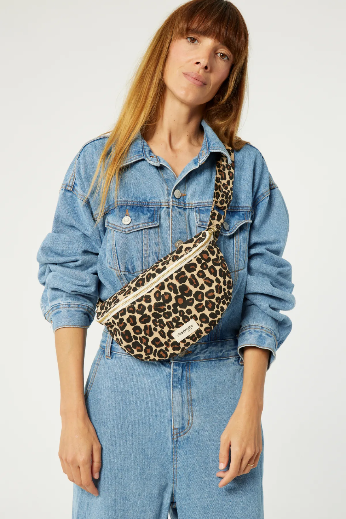 Discount Rivedroite Paris Custinelesacbanane CotonrecycléLéopardBeige