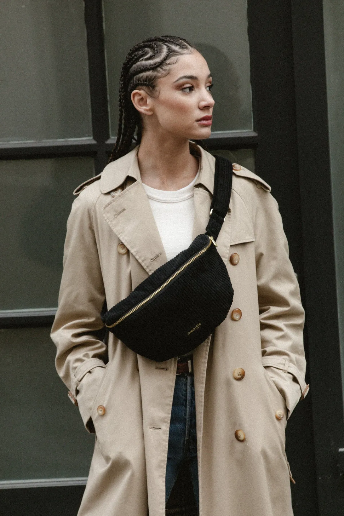 Clearance Rivedroite Paris CustineVelvetNoël24 VeloursUpcycléNoir