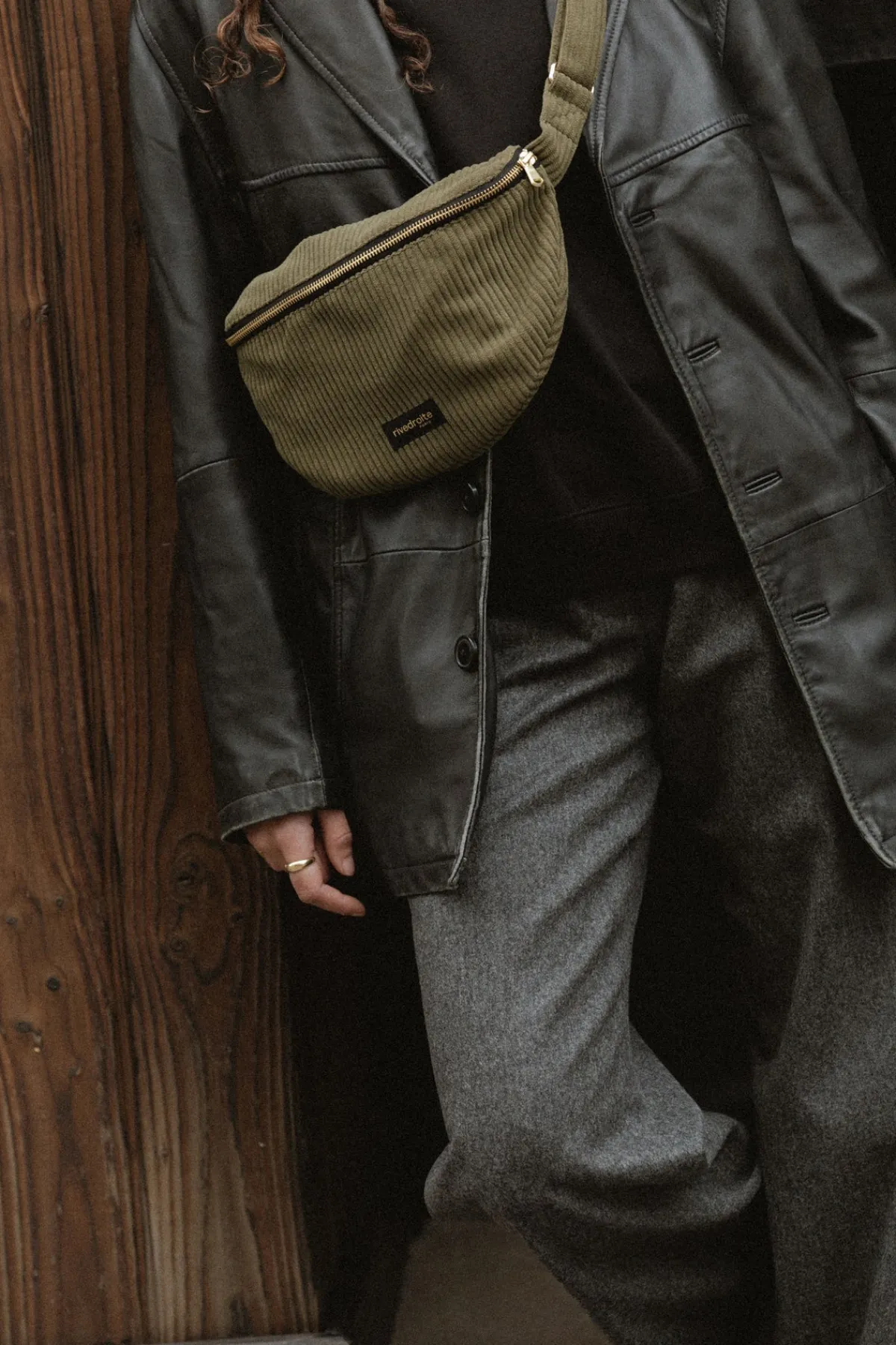 Cheap Rivedroite Paris CustineVelvetNoël24 VeloursUpcycléKaki