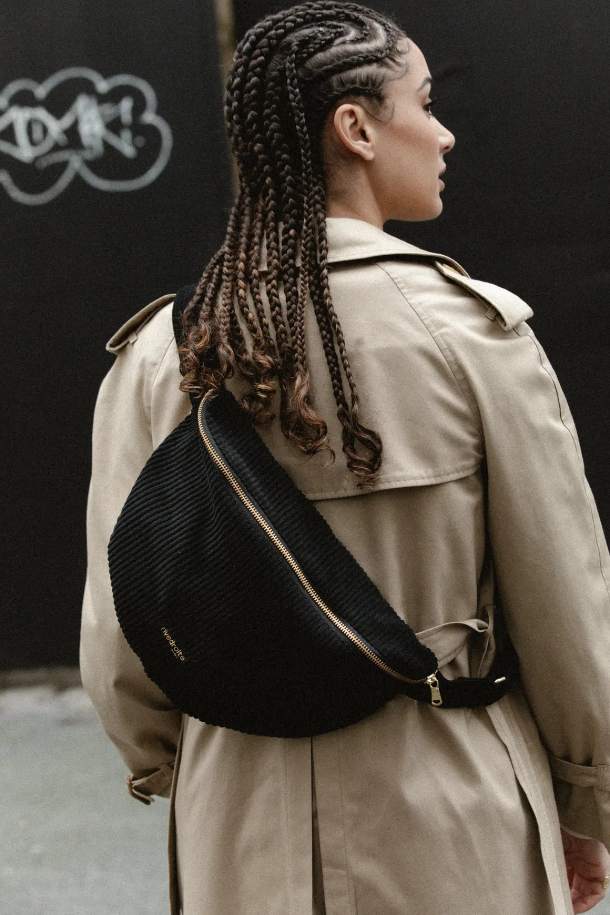 New Rivedroite Paris CustineXLVelvetNoël24 VeloursUpcycléNoir