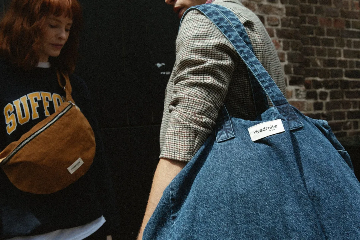 Clearance Rivedroite Paris Elzévirlegrandsacdeweek-end DenimupcycléAgedDenim