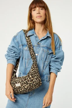 Cheap Rivedroite Paris MiniCharlotlesacCrossbody CotonRecycléLéopardBeige