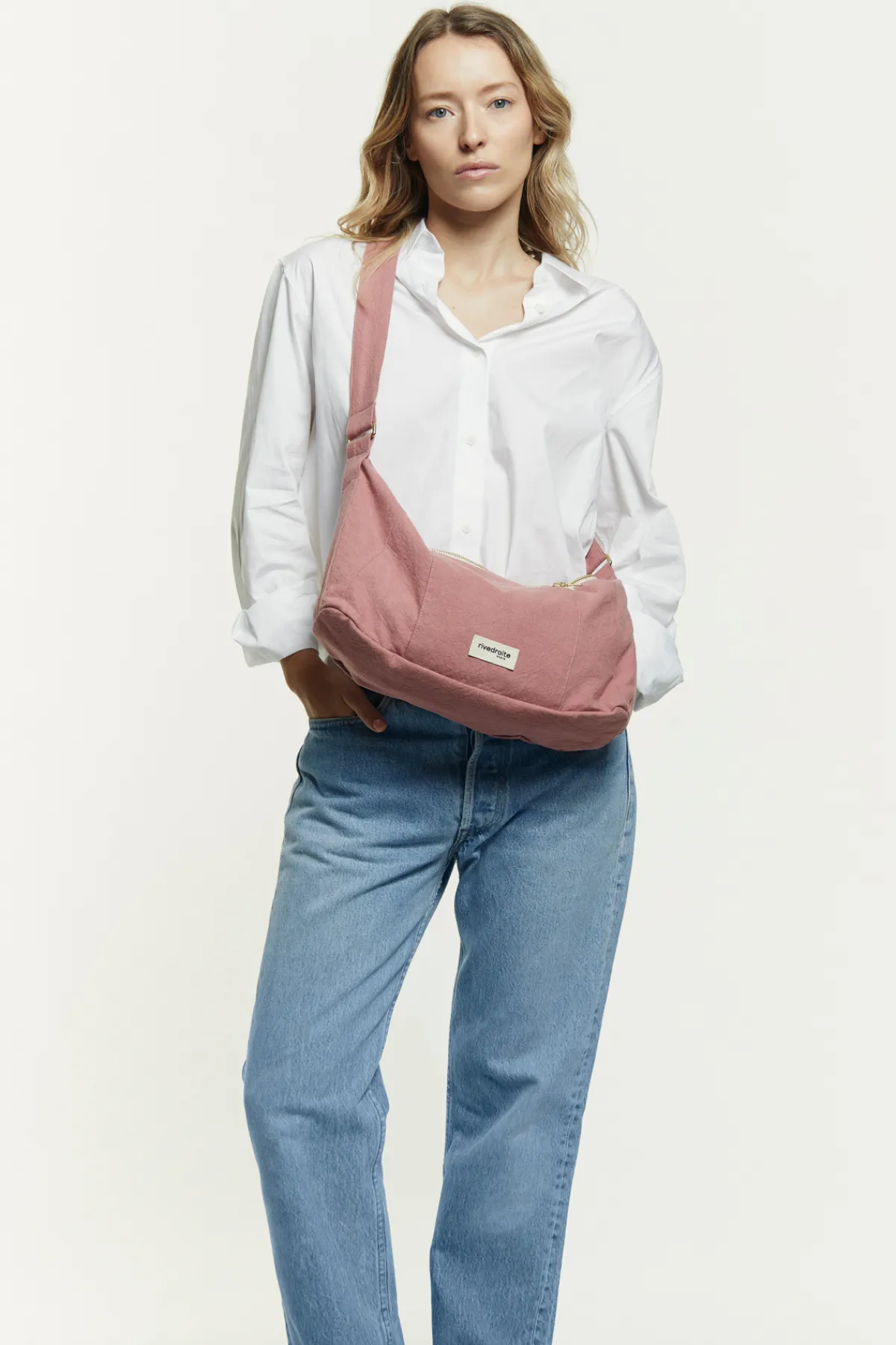 Online Rivedroite Paris MiniCharlotlesacCrossbody CotonRecycléBoisdeRose