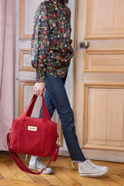 Fashion Rivedroite Paris MiniDarcyl'anti-sacàlanger CotonrecycléRougeVibrant