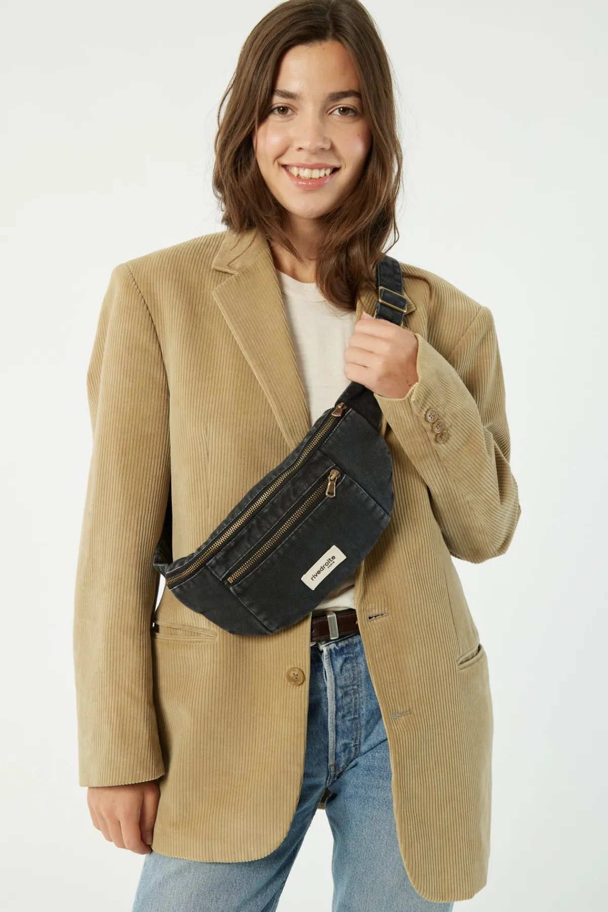 Outlet Rivedroite Paris Orsellesacbanane CotonupcycléSmokeyBlack