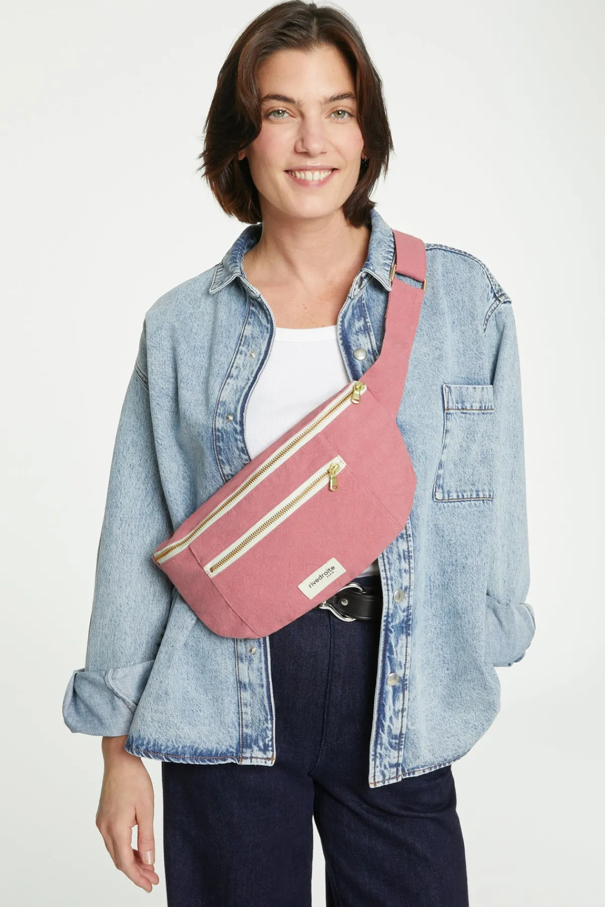 Shop Rivedroite Paris Orsellesacbananegrandformat CotonrecycléBoisdeRose