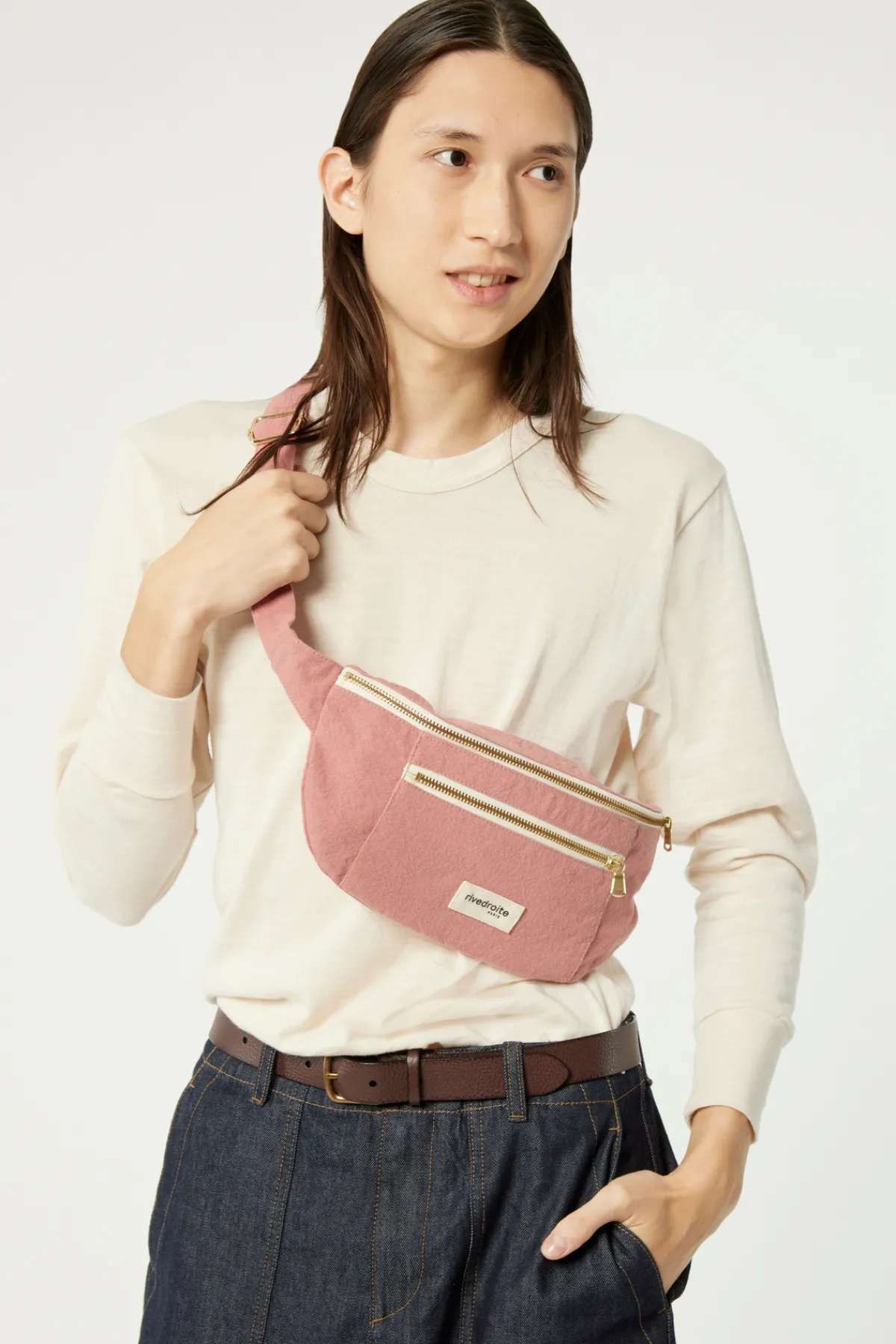 Shop Rivedroite Paris Orsellesacbananegrandformat CotonrecycléBoisdeRose