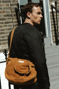 Shop Rivedroite Paris Sauvallecitybag CotonupcycléBrownLeaf