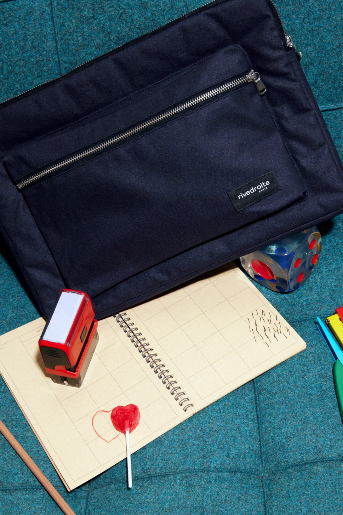 Best Sale Rivedroite Paris Viviennelahoussed'ordinateur15'' CotonrecycléBleuMarine